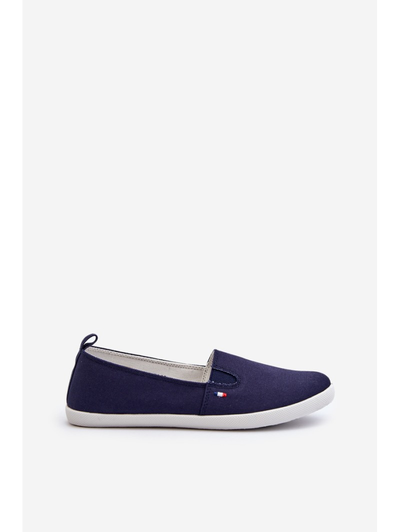 Women's Navy Slip-On Canvas Sneakers Adrancia