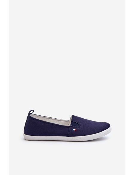 Women's Navy Slip-On Canvas Sneakers Adrancia