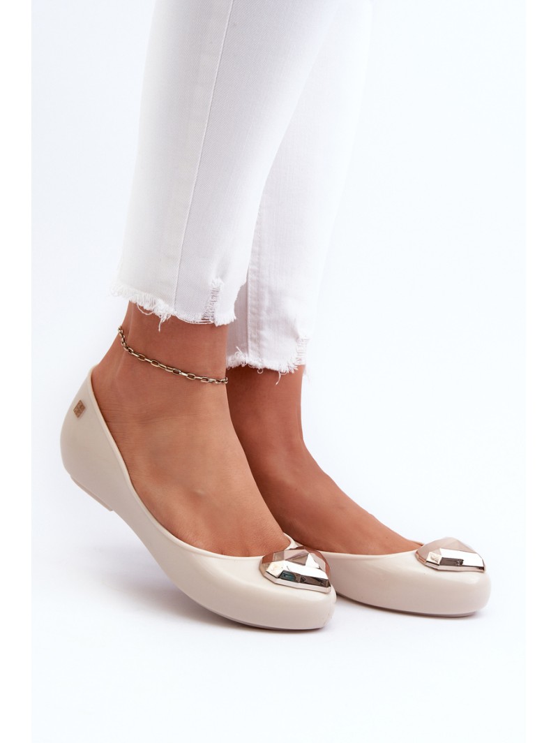 Women's scented ballerina flats with a heart ZAXY NN285009 beige