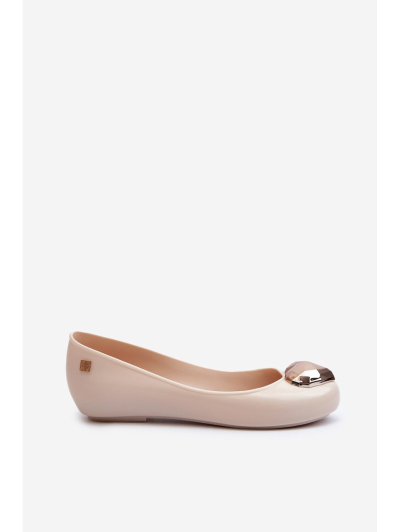Women's scented ballerina flats with a heart ZAXY NN285009 beige