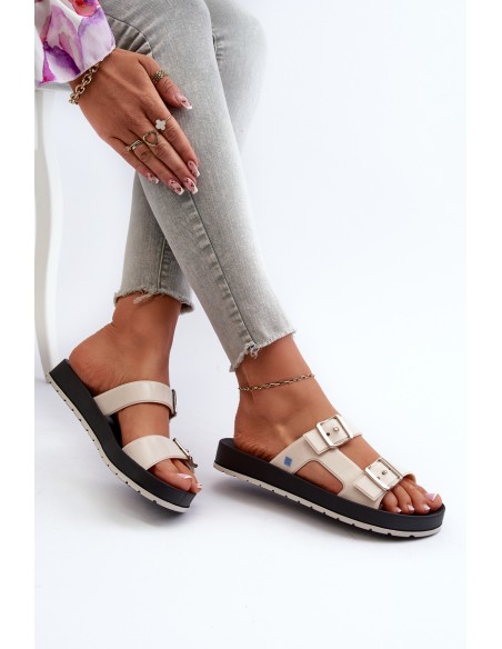 Women's Flat Sandals ZAXY LL285072 Beige