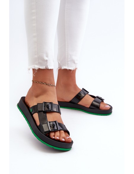 Women's Flat Sole Sandals ZAXY LL285073 Black