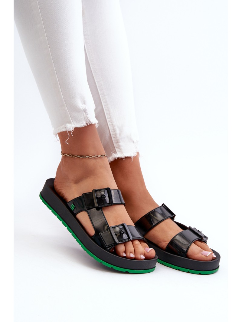 Women's Flat Sole Sandals ZAXY LL285073 Black