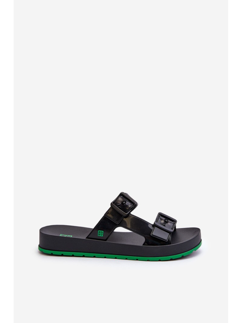 Women's Flat Sole Sandals ZAXY LL285073 Black