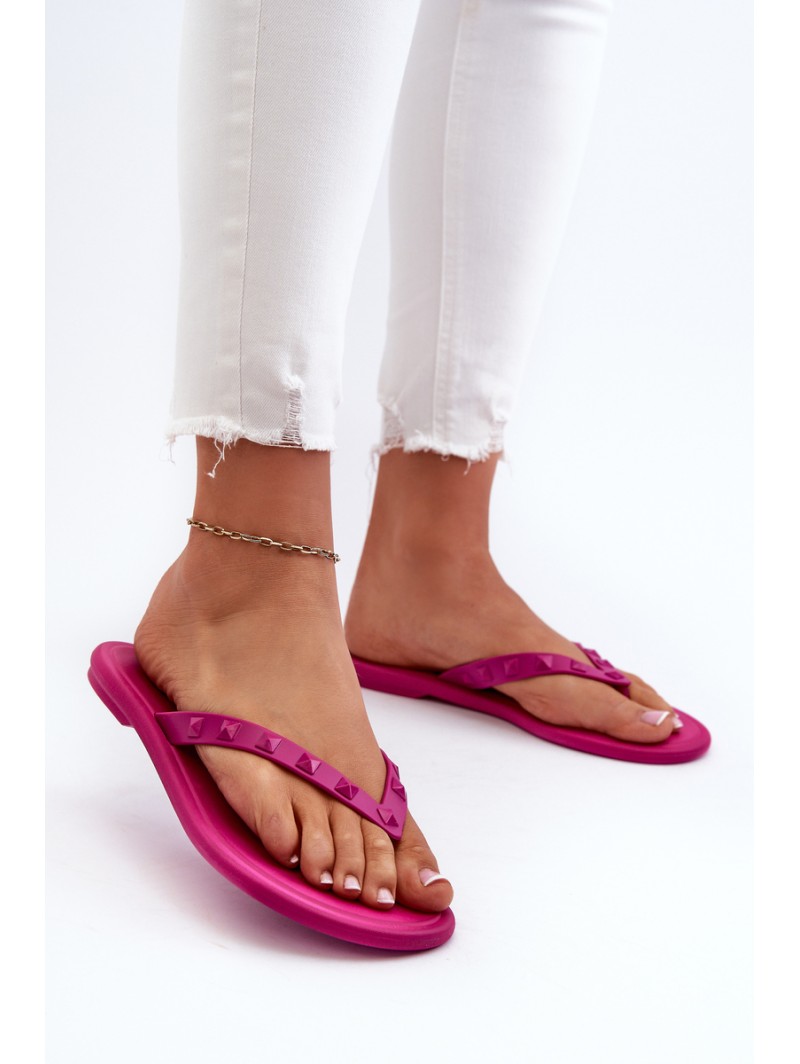 Flat Elastic Women's Flip-Flops ZAXY JJ285252 Fuchsia