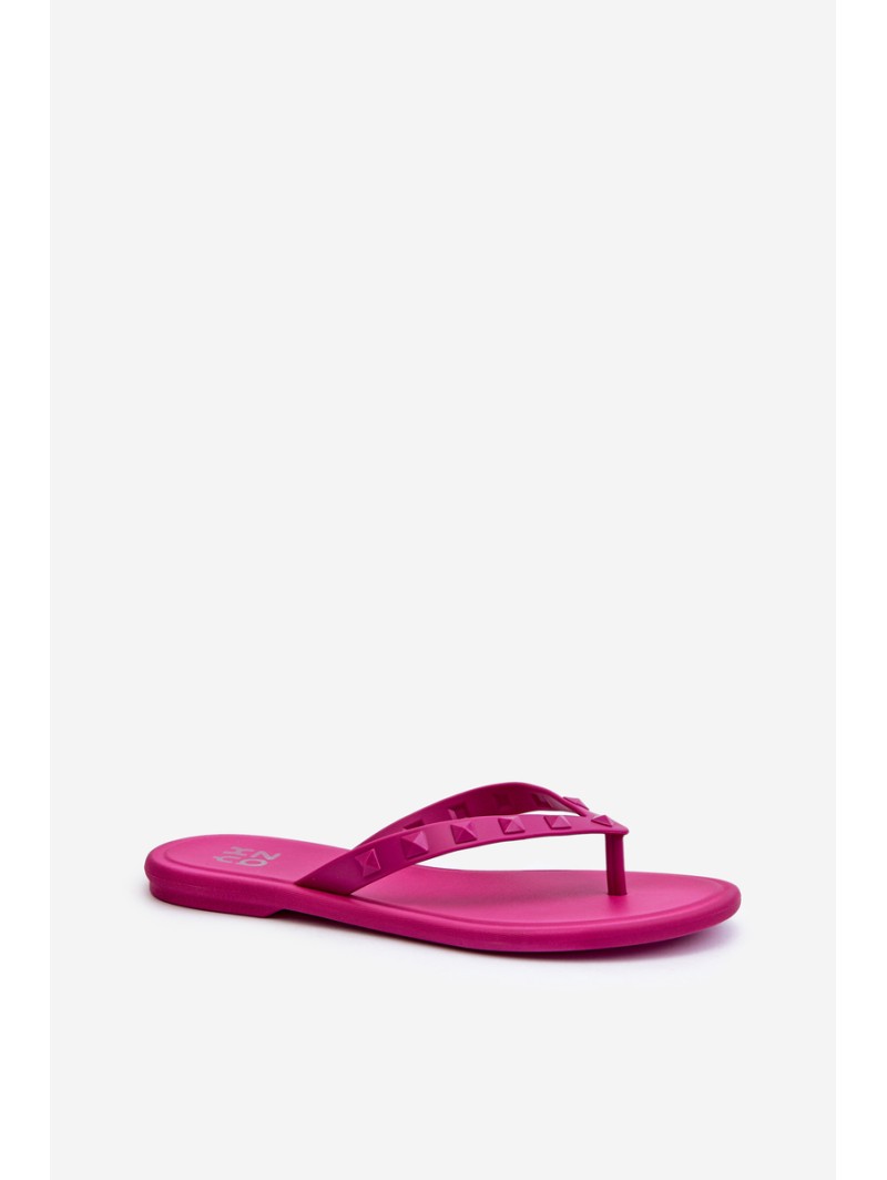 Flat Elastic Women's Flip-Flops ZAXY JJ285252 Fuchsia