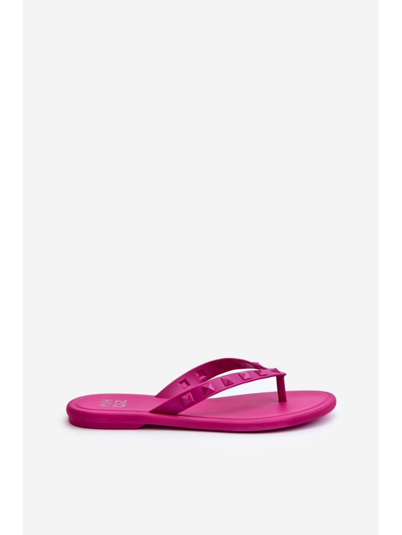 Flat Elastic Women's Flip-Flops ZAXY JJ285252 Fuchsia