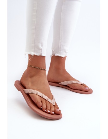 Flat Elastic Women's Flip-Flops ZAXY JJ285298 Pink