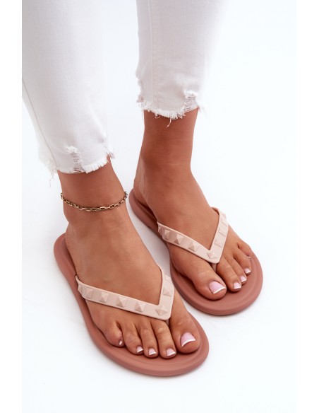 Flat Elastic Women's Flip-Flops ZAXY JJ285298 Pink