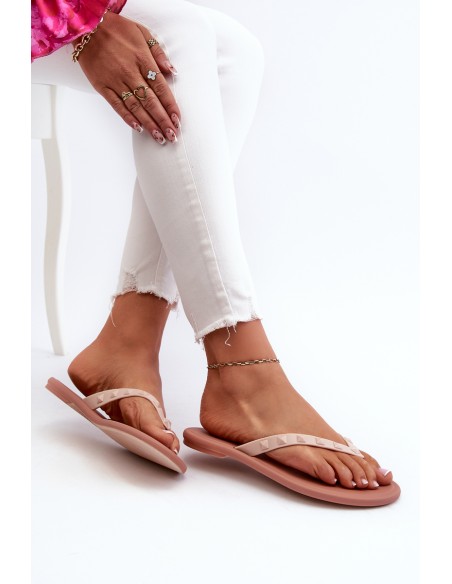 Flat Elastic Women's Flip-Flops ZAXY JJ285298 Pink