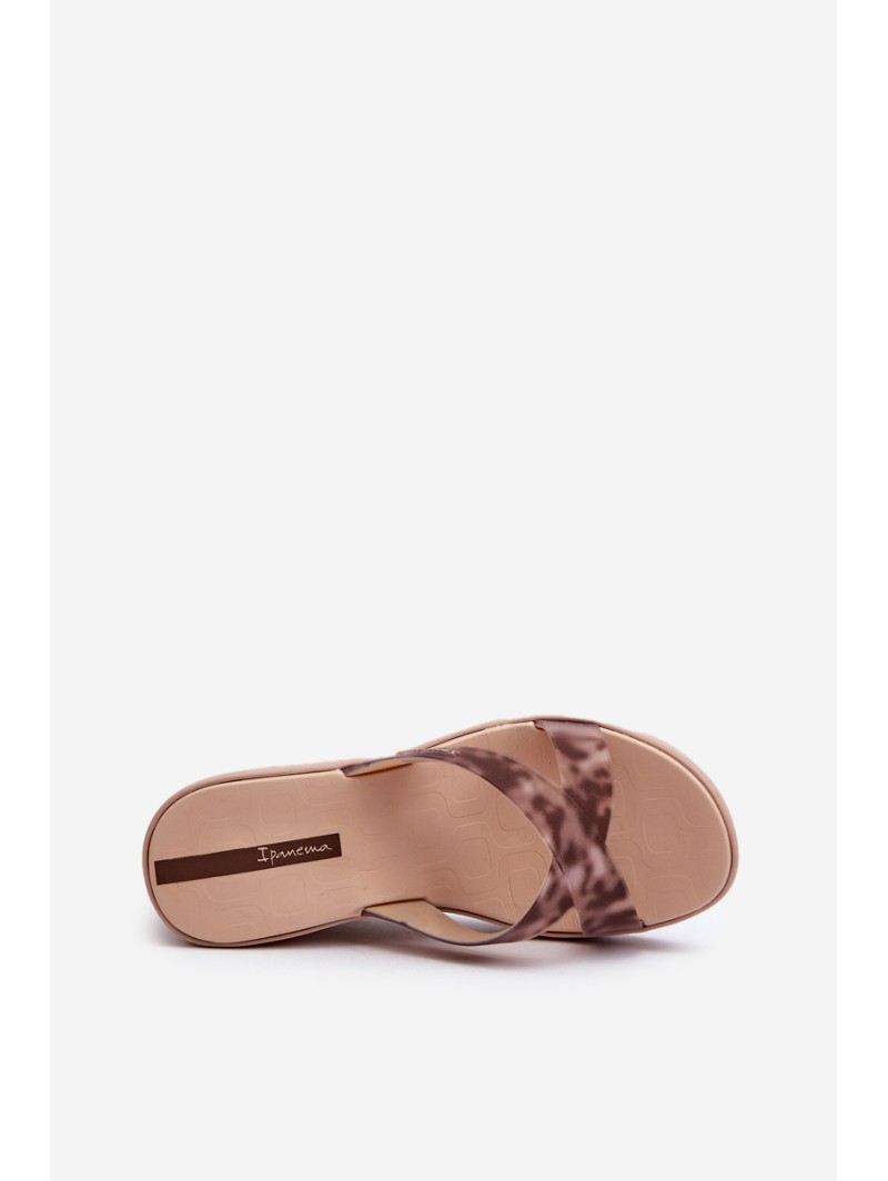 Women's Wedge Sandals 83520 Ipanema High Fashion Slide Fem Beige