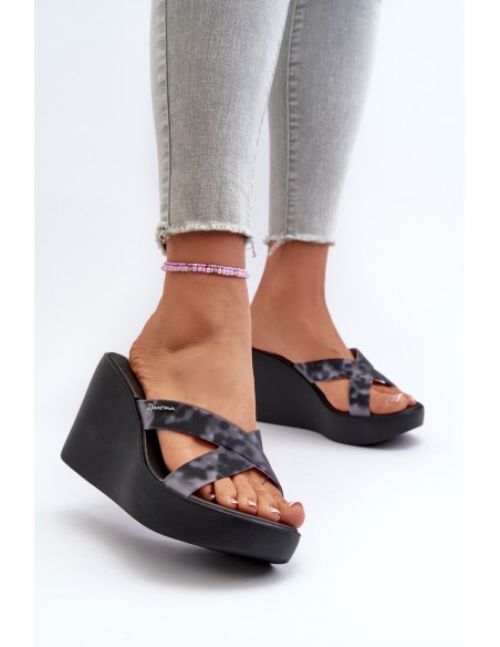 Women's Wedge Sandals 83520 Ipanema High Fashion Slide Fem Black