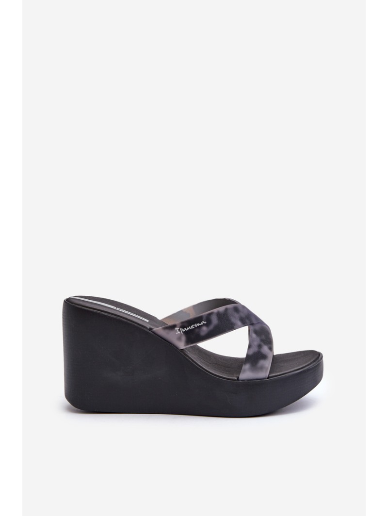 Women's Wedge Sandals 83520 Ipanema High Fashion Slide Fem Black
