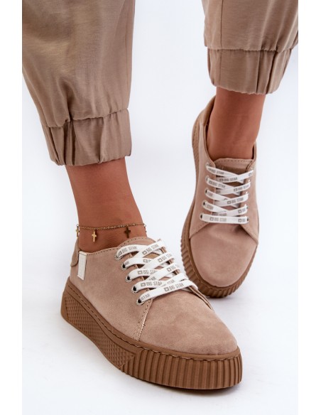 Women's sneakers MEMORY FOAM SYSTEM BIG STAR NN276002 Dark Beige