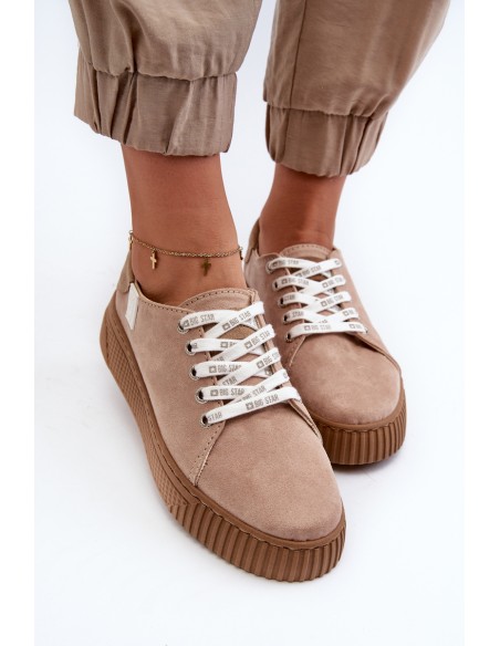 Women's sneakers MEMORY FOAM SYSTEM BIG STAR NN276002 Dark Beige