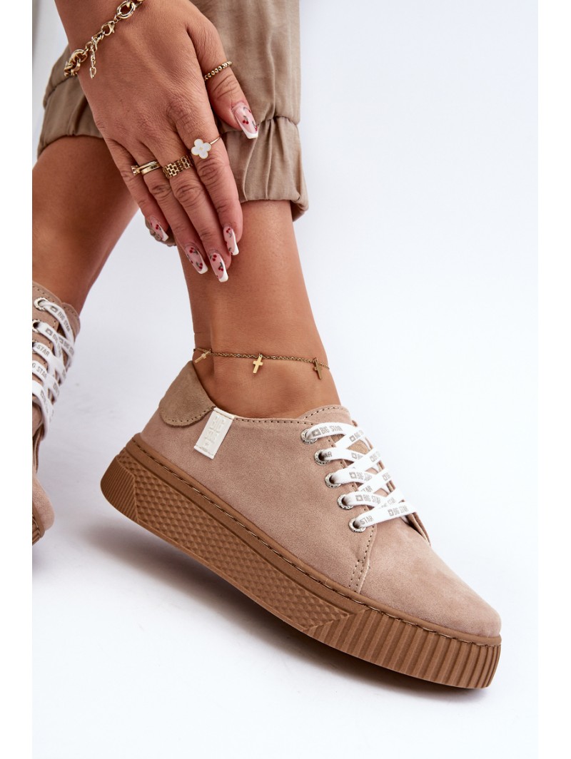 Women's sneakers MEMORY FOAM SYSTEM BIG STAR NN276002 Dark Beige