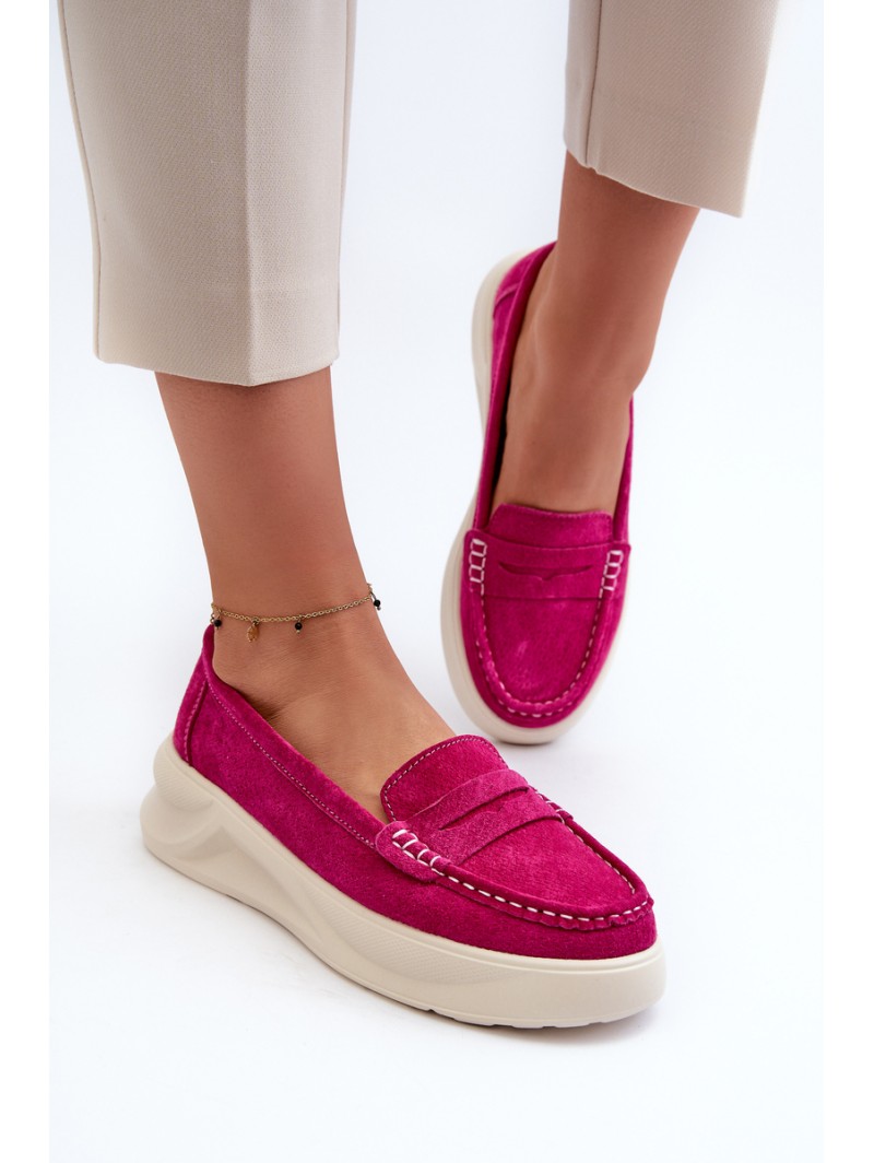 Suede Women's Moccasins Fuchsia Filidia