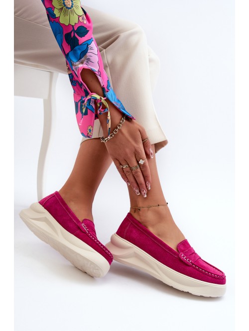 Suede Women's Moccasins Fuchsia Filidia 2