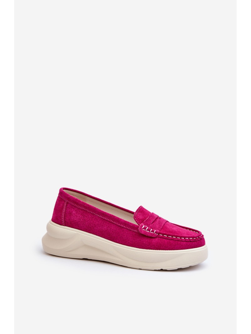 Suede Women's Moccasins Fuchsia Filidia
