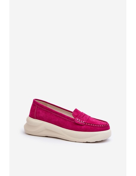 Suede Women's Moccasins Fuchsia Filidia