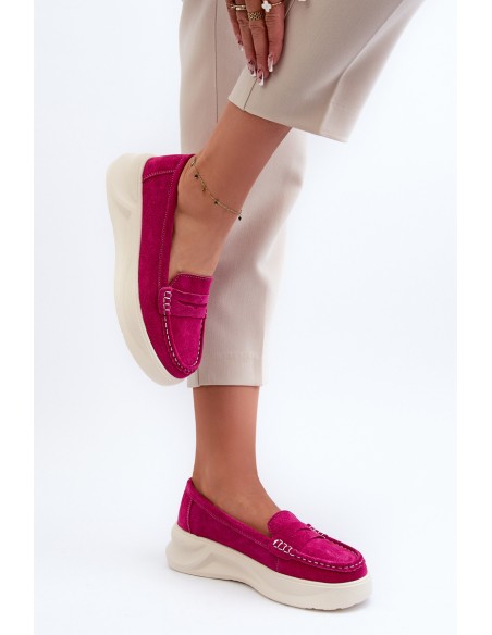 Suede Women's Moccasins Fuchsia Filidia