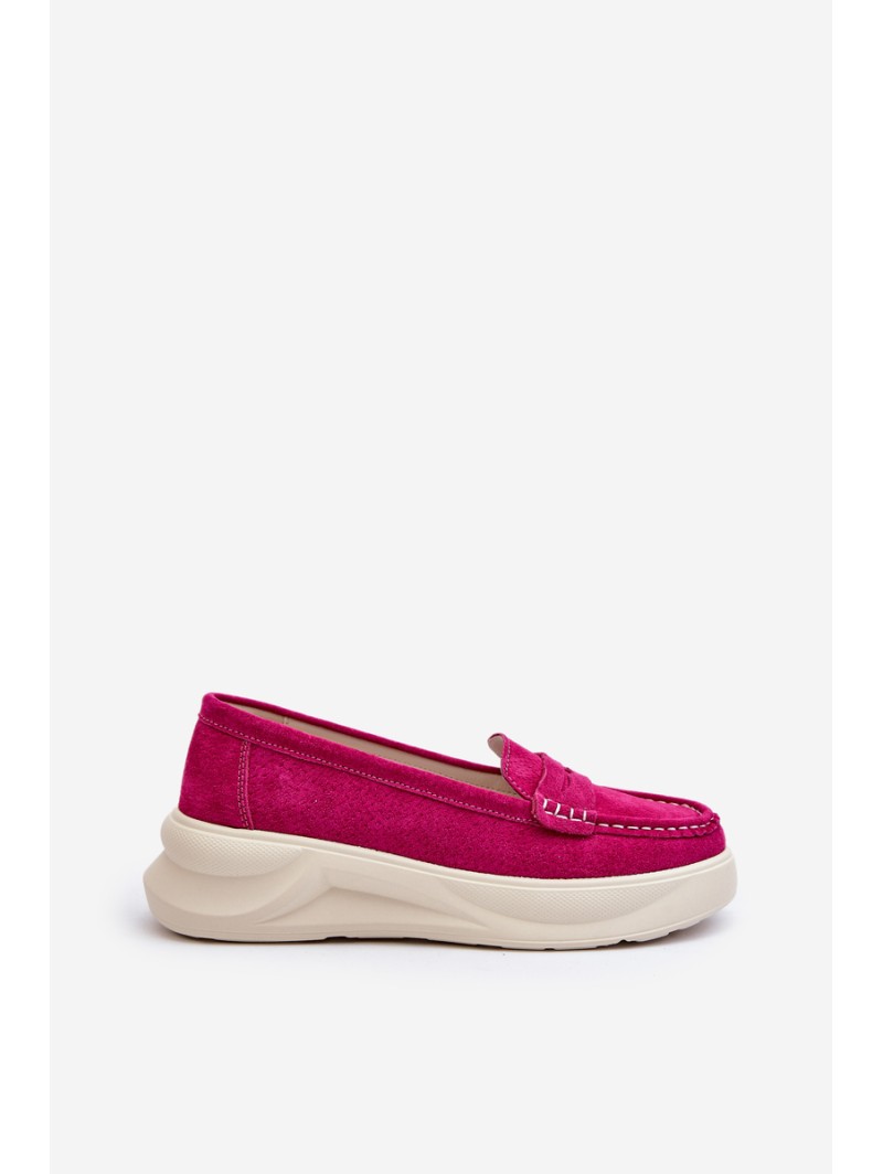 Suede Women's Moccasins Fuchsia Filidia