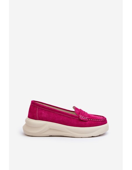 Suede Women's Moccasins Fuchsia Filidia