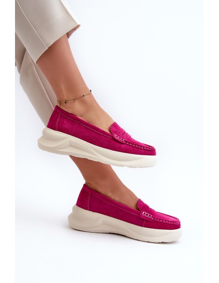 Suede Women's Moccasins Fuchsia Filidia