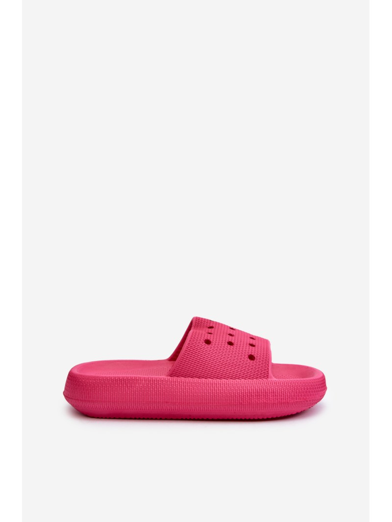 Women's Foam Slides on Thick Sole Fuchsia Beula