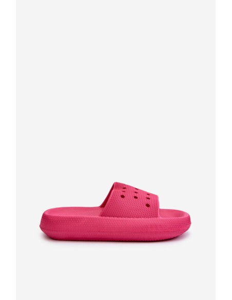 Women's Foam Slides on Thick Sole Fuchsia Beula