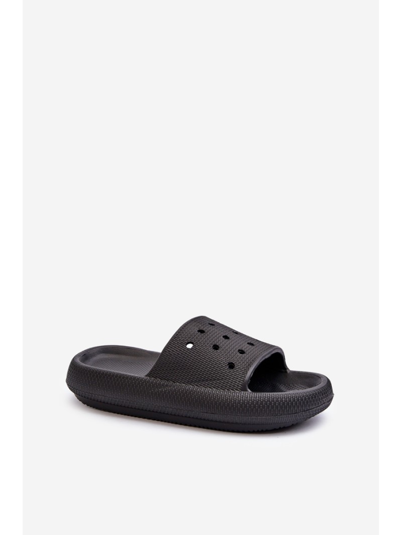 Women's Foam Slides With Thick Sole Black Beula