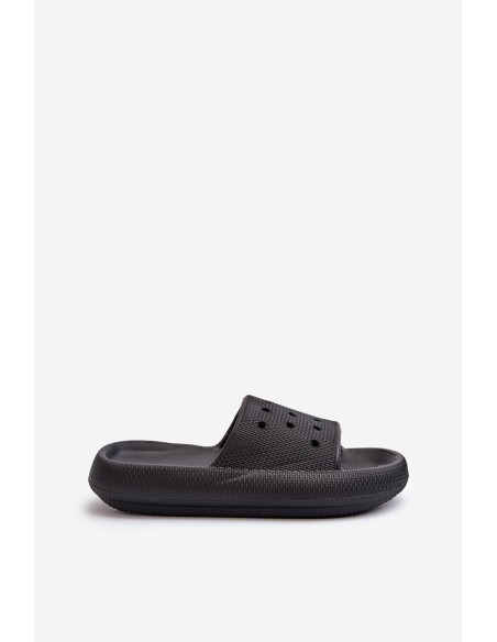 Women's Foam Slides With Thick Sole Black Beula