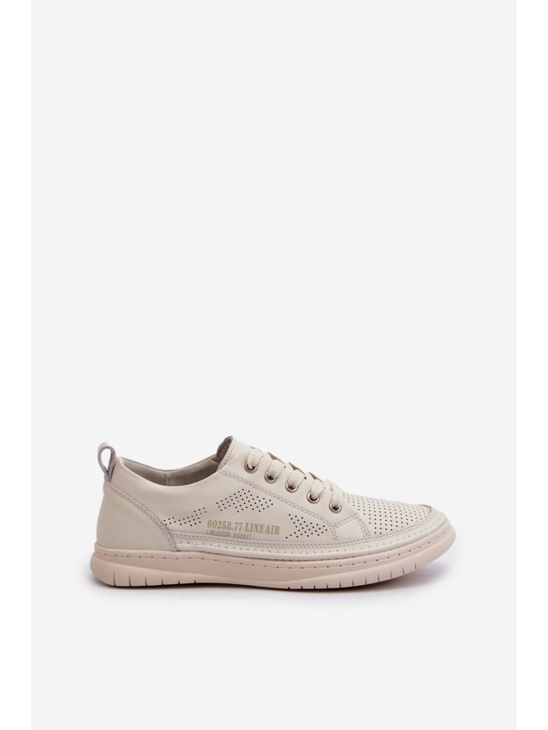 Women's Leather Sneakers Beige Cloesa
