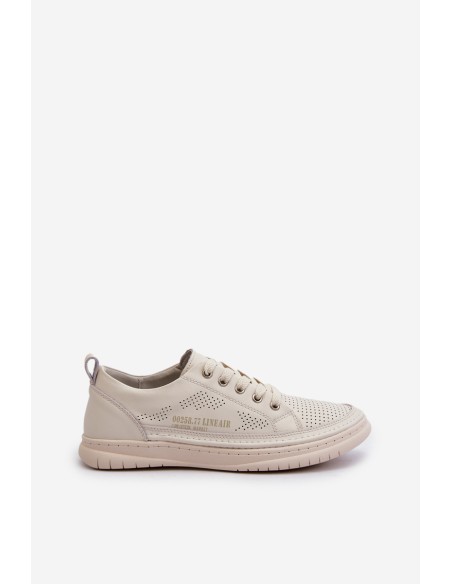 Women's Leather Sneakers Beige Cloesa