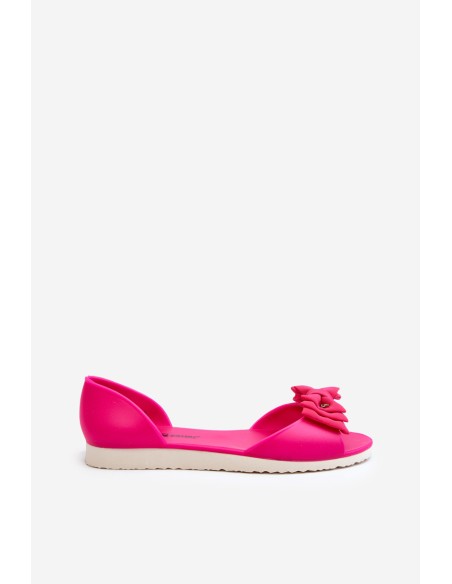 Women's Rubber Ballerina Flats with Bow Fuchsia Georia