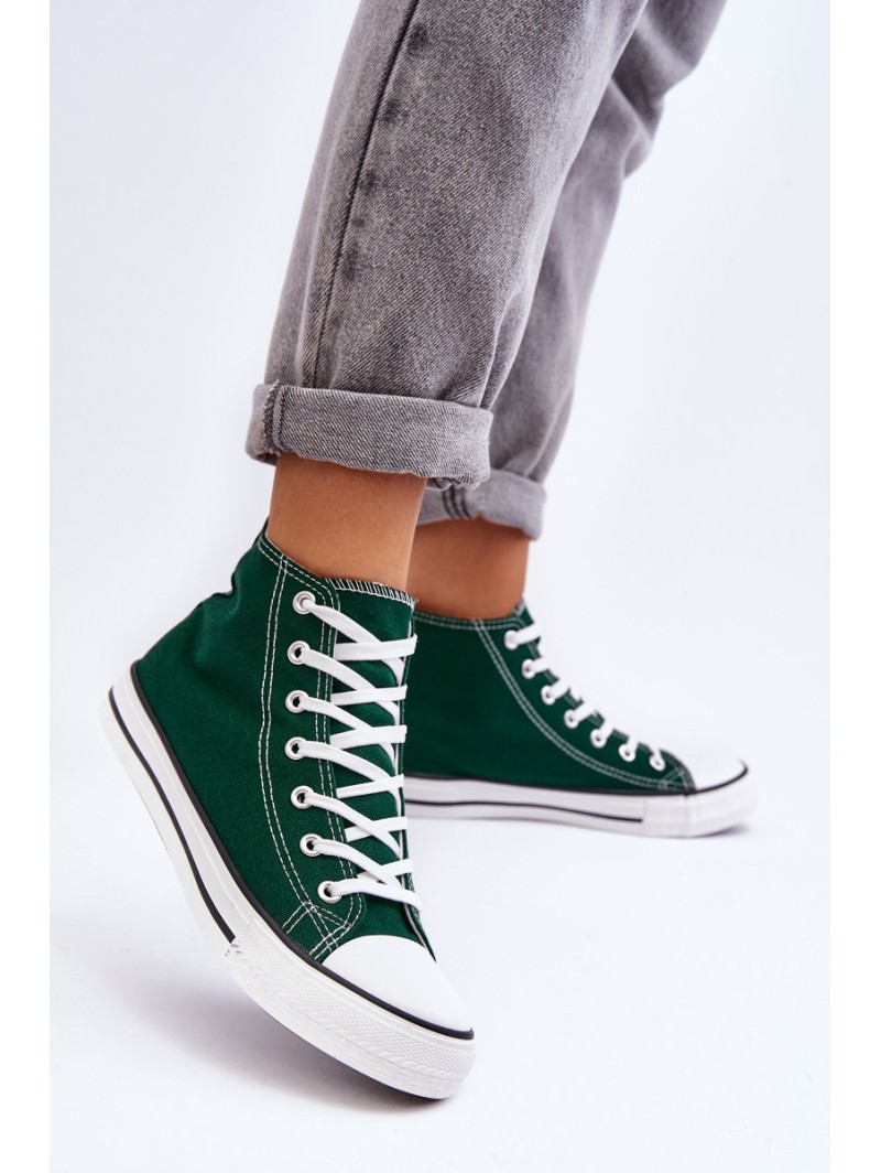 Women's Classic High-Top Sneakers Green Remos