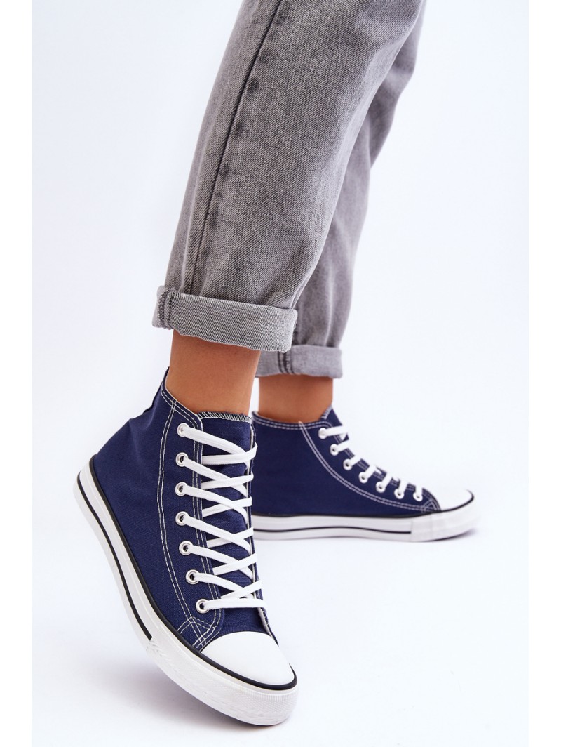 Women's Classic High Top Sneakers Navy Remos