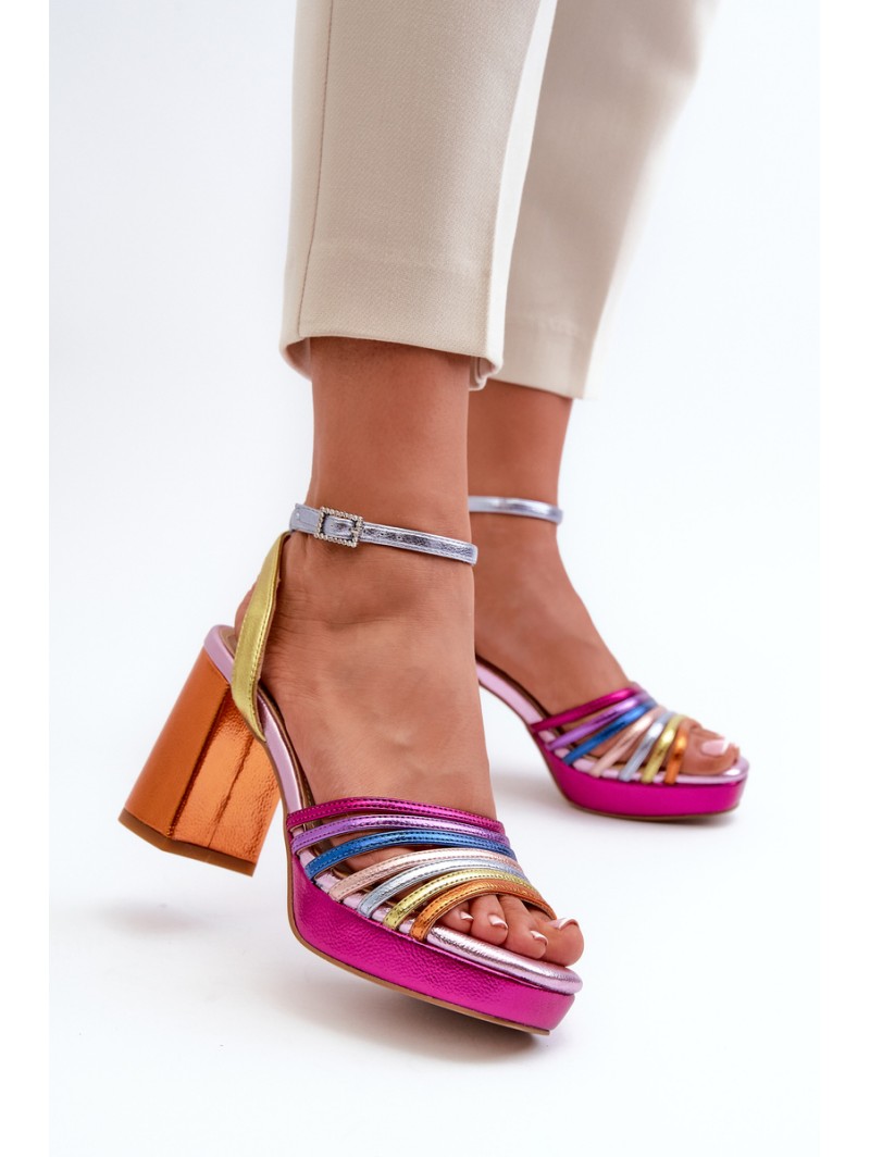 Women's Sandals with Heel D&A CR920 Multicolor