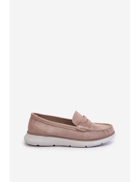 Suede Platform Moccasins Sergio Leone SP012 Beige