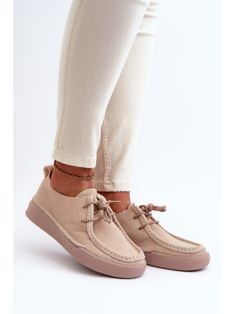 Women's Suede Shoes Sergio Leone SP021 Beige