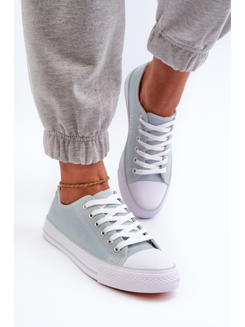 Women's Classic Low Canvas Mint Trainers Lennabella