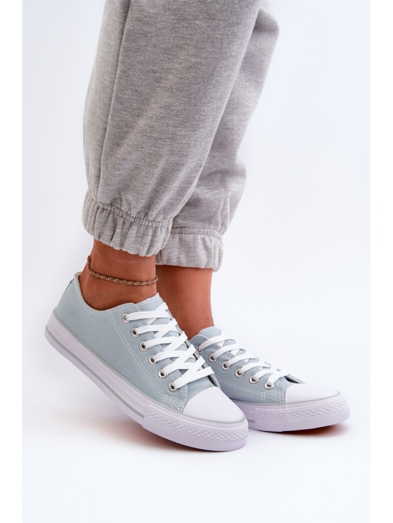 Women's Classic Low Canvas Mint Trainers Lennabella