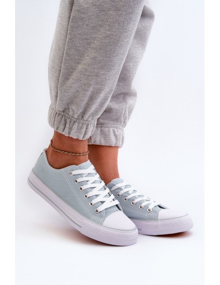 Women's Classic Low Canvas Mint Trainers Lennabella