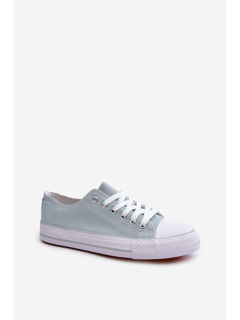 Women's Classic Low Canvas Mint Trainers Lennabella