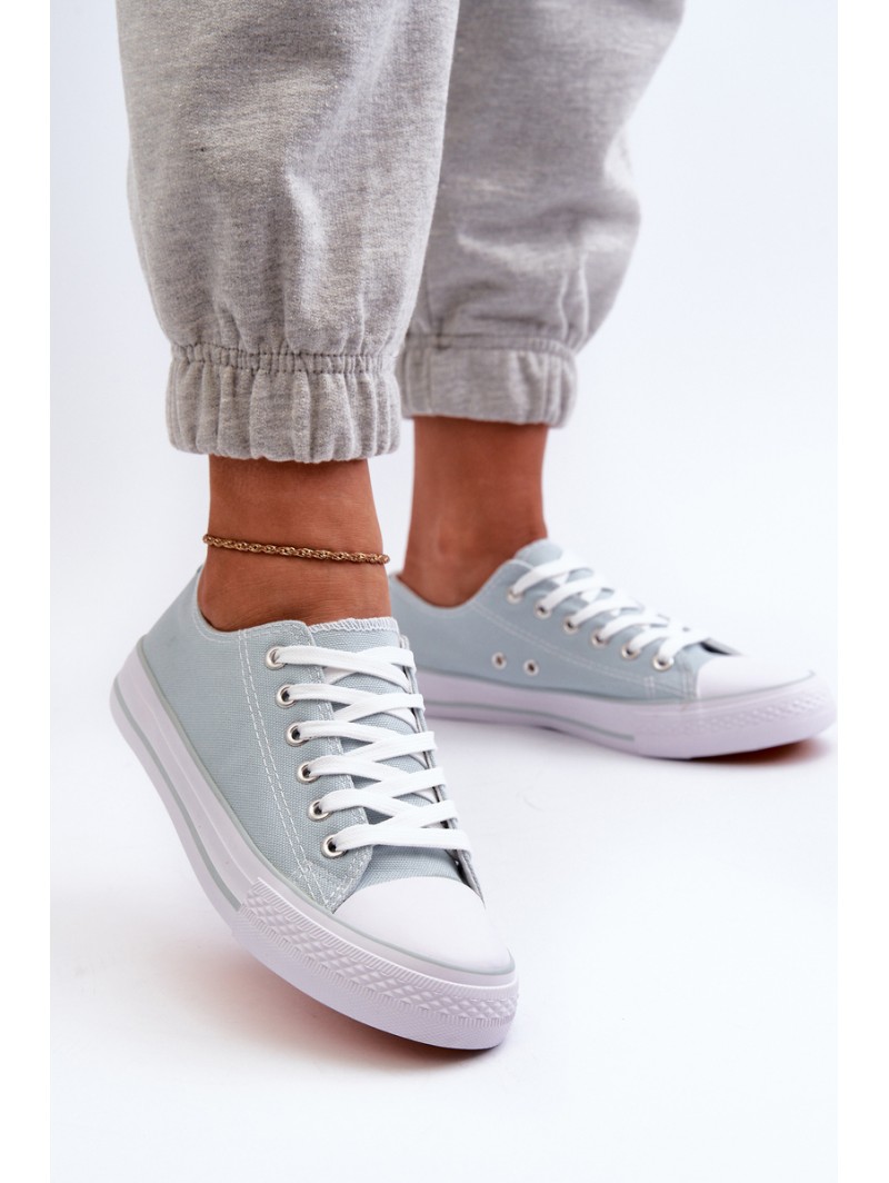 Women's Classic Low Canvas Mint Trainers Lennabella