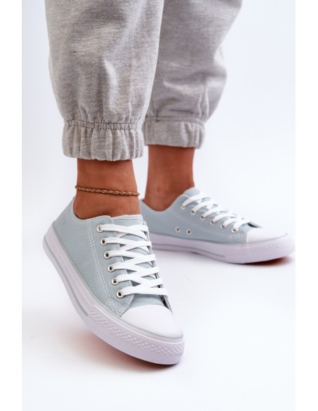 Women's Classic Low Canvas Mint Trainers Lennabella