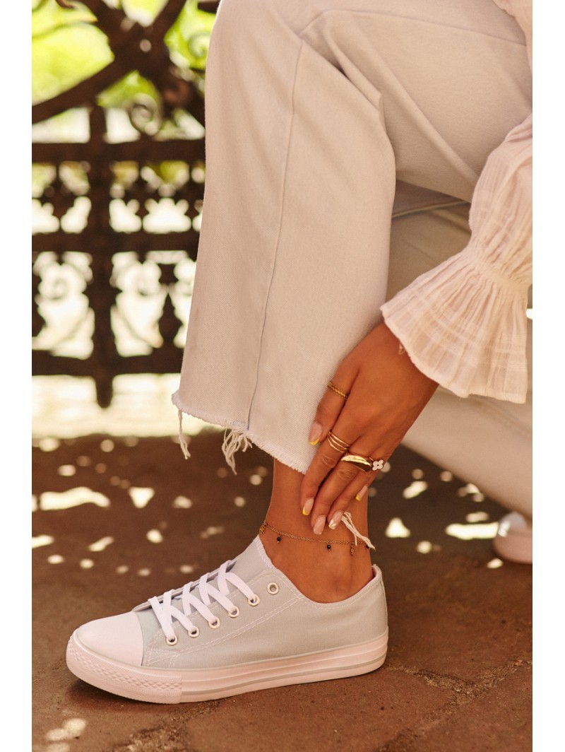 Women's Classic Low Canvas Mint Trainers Lennabella