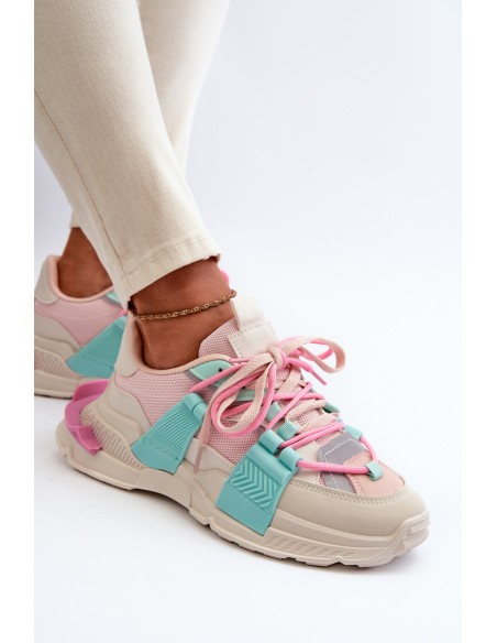 Women's Stylish Sport Shoes with Laces Pink-Mint Chillout!