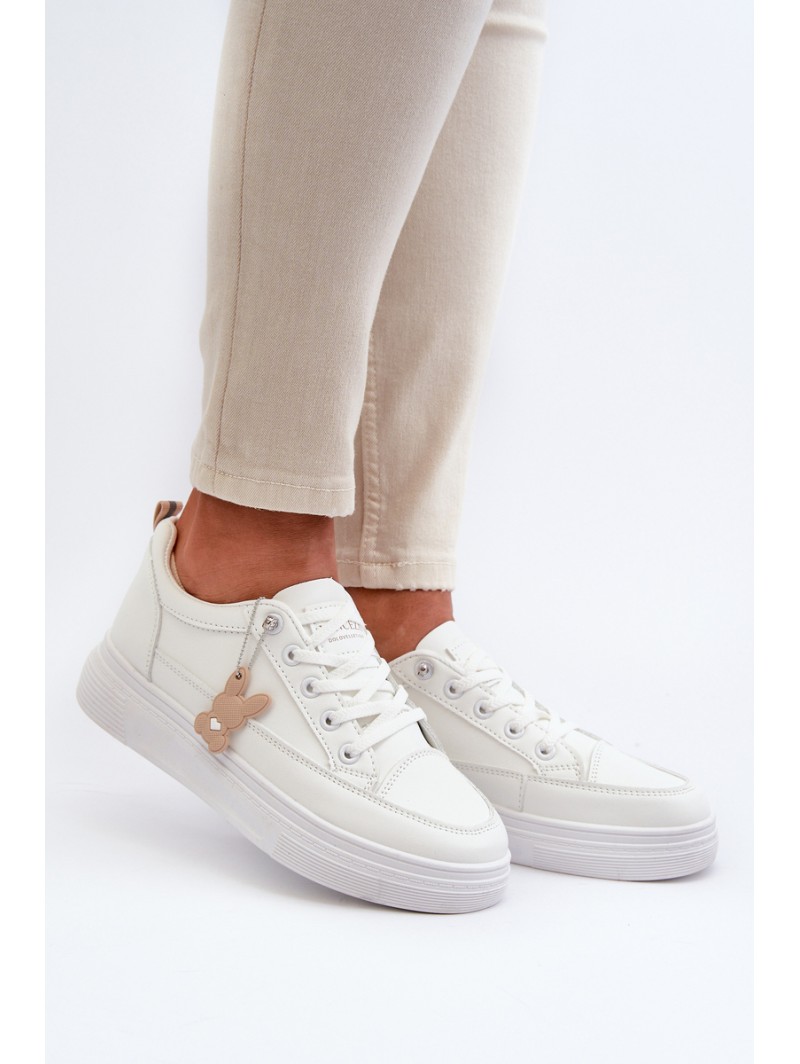Sneakers Women's Sports Shoes On Platform With Decoration White VINCEZA 13613