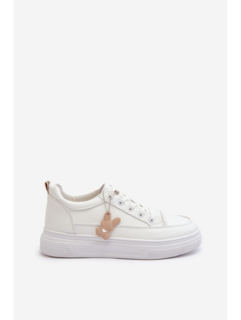 Sneakers Women's Sports Shoes On Platform With Decoration White VINCEZA 13613